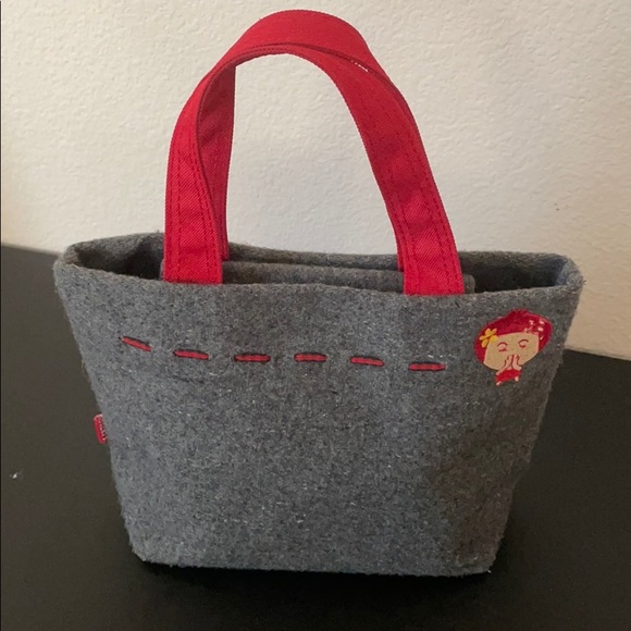 Grey Felt Mini Handbag - Picture 1 of 7